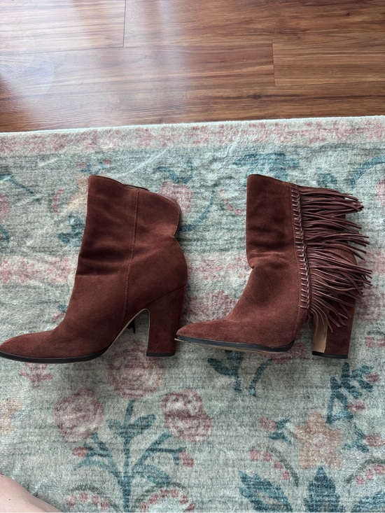 Dolce Vita Shoes - Dolce Vita Brown Suede Fringe Ankle Boots